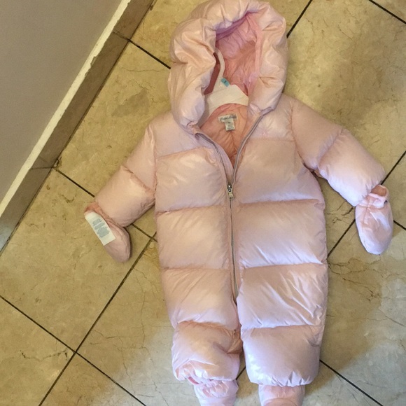 Pink snow suit